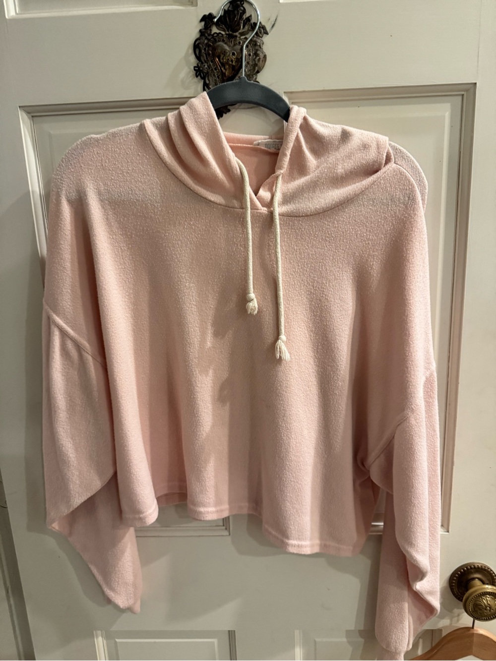 Double Zero Blush Pink Cropped Hoodie